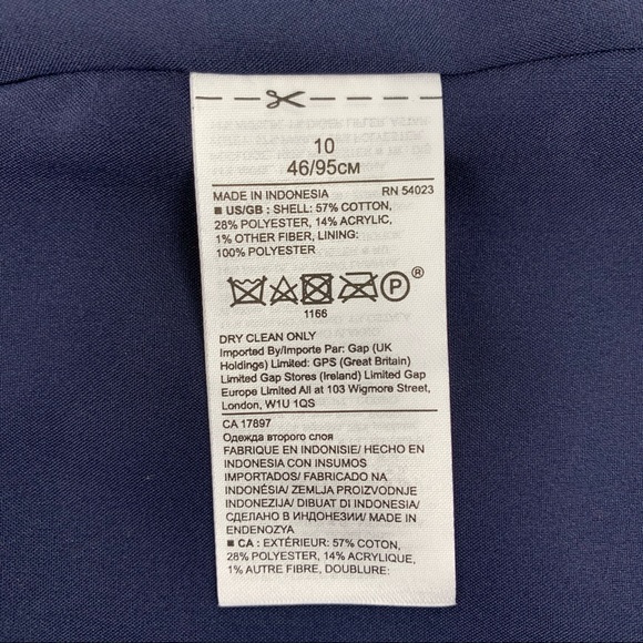 NWT Banana Republic Blue Tweed Dress Sz 10 - Picture 7 of 7